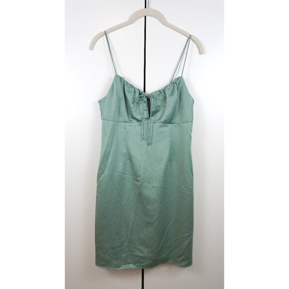 NWT Topshop Gathered Bust Slip Dress in Seafoam Green - Picture 7 of 12